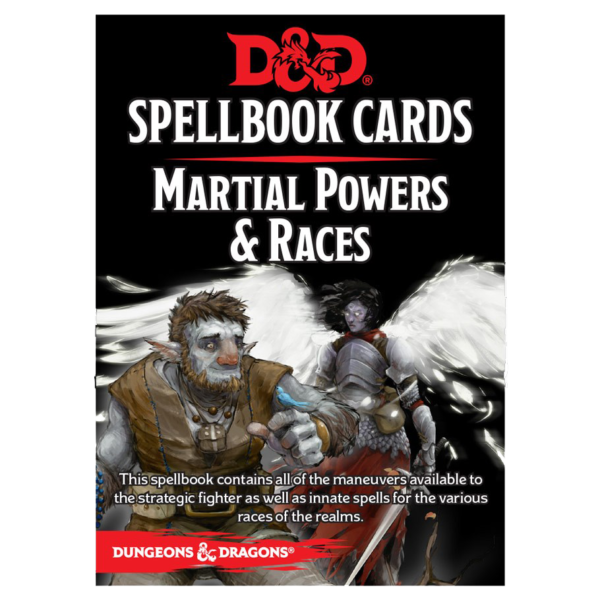 D&D 5th ed : Martial Powers and Races Spellbook Cards